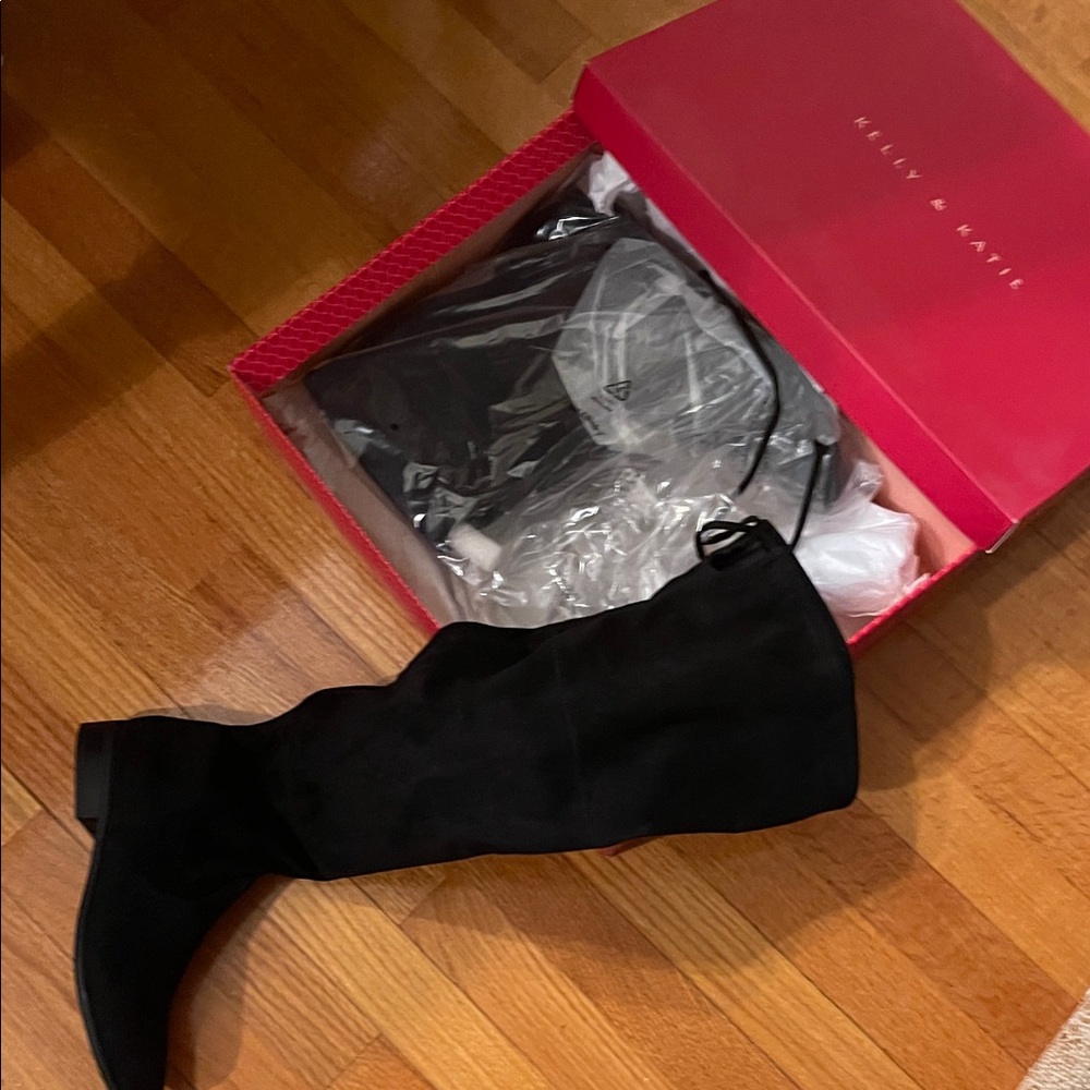Kelly & Katie Black Over-the-Knee Boots